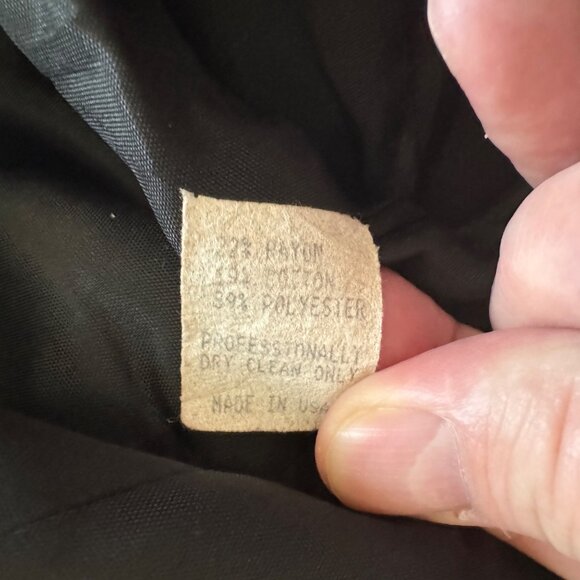 Vintage Veleno New York Women's Blazer Jacket Brown Black Made In USA, Size S - Picture 7 of 10